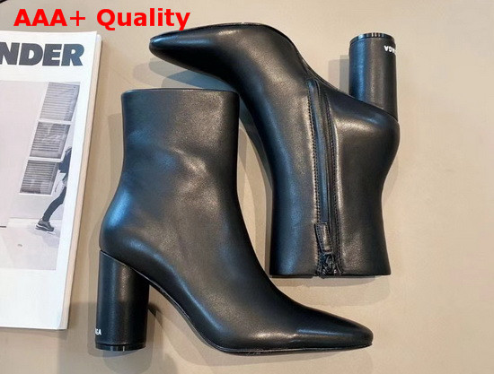 Balenciaga Medium Heel Ankle Boot in Black with Round Heel Replica