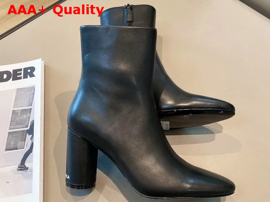 Balenciaga Medium Heel Ankle Boot in Black with Round Heel Replica