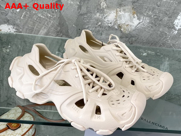 Balenciaga Mens HD Lace Up Sneaker in Nude Rubber Replica