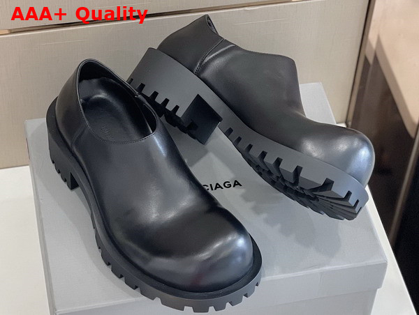 Balenciaga Mens Hummer Derby in Black Matte Calfskin Replica