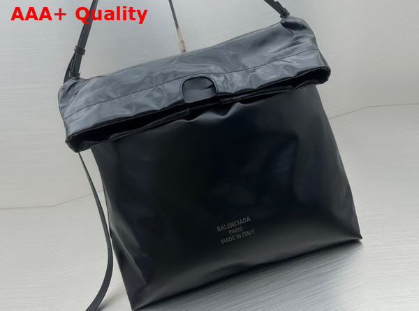 Balenciaga Mens Trash Bag Large Pouch in Black Replica