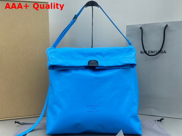 Balenciaga Mens Trash Bag Large Pouch in Blue Replica