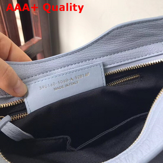 Balenciaga Metallic Edge City S Baby Blue Goatskin Replica