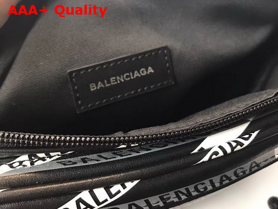 Balenciaga Monogram Explorer Beltpack Black and White Calfskin Belt Pack Replica