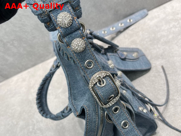 Balenciaga Neo Cagole XS Handbag in Blue Denim Replica