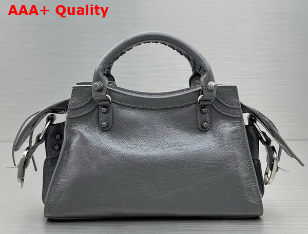 Balenciaga Neo Cagole XS Handbag in Dark Grey Arena Lambskin Replica