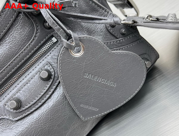 Balenciaga Neo Cagole XS Handbag in Dark Grey Arena Lambskin Replica