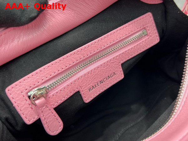 Balenciaga Neo Cagole XS Handbag in Pink Arena Lambskin Aged Silver Hardware Replica