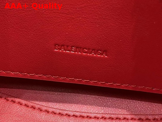 Balenciaga Neo Classic Mini Top Handle Bag in Red Smooth Calfskin Aged Gold Hardware Replica