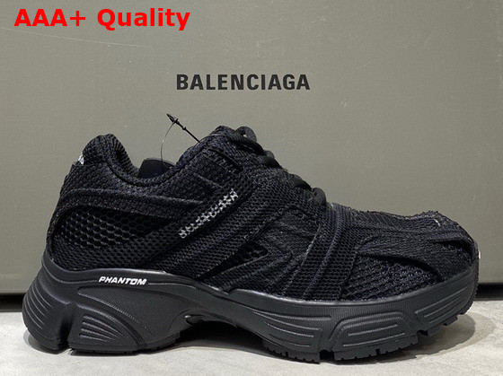 Balenciaga Phantom Sneaker in Black Monocolor Fabric and Mesh Replica