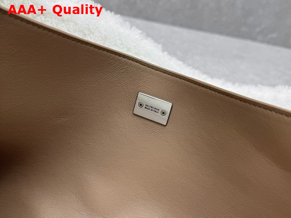 Balenciaga Rodeo Large Handbag in Natural Suede and Shearling Replica