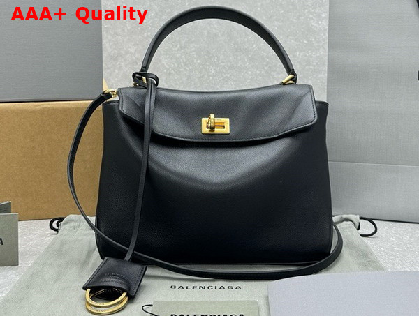 Balenciaga Rodeo Mini Handbag in Black Smooth Calfskin Replica