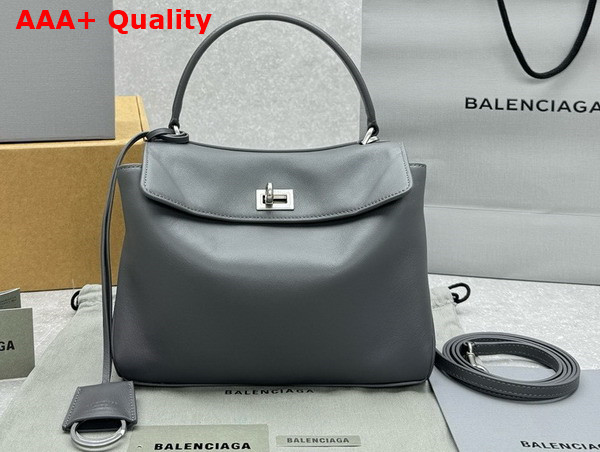 Balenciaga Rodeo Mini Handbag in Grey Smooth Calfskin Replica