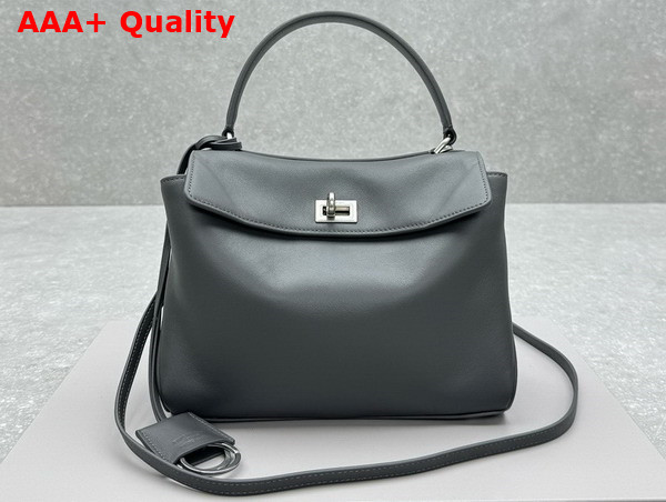 Balenciaga Rodeo Mini Handbag in Grey Smooth Calfskin Replica