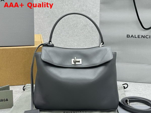 Balenciaga Rodeo Mini Handbag in Grey Smooth Calfskin Replica