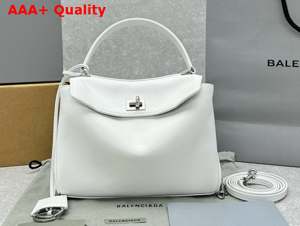 Balenciaga Rodeo Mini Handbag in White Smooth Calfskin Replica