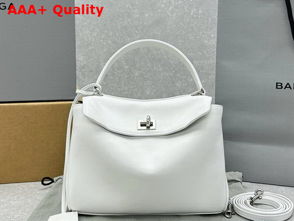 Balenciaga Rodeo Mini Handbag in White Smooth Calfskin Replica