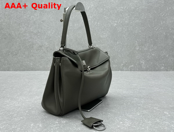 Balenciaga Rodeo Small Handbag in Dark Green Smooth Calfskin Replica