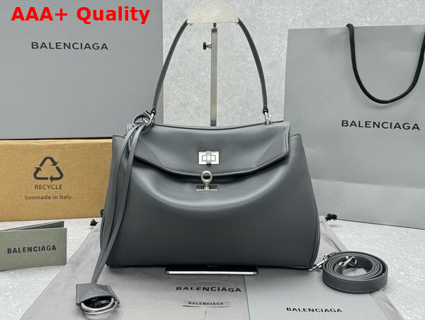 Balenciaga Rodeo Small Handbag in Grey Smooth Calfskin Replica