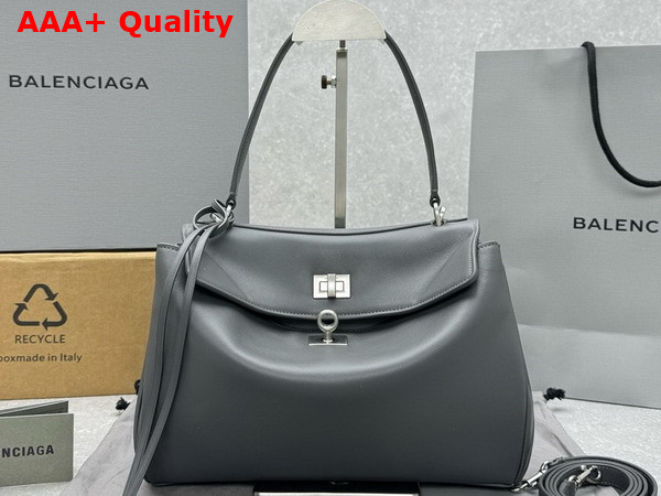 Balenciaga Rodeo Small Handbag in Grey Smooth Calfskin Replica