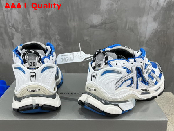 Balenciaga Runner Sneaker in Blue White Grey and Black Mesh and Nylon Replica