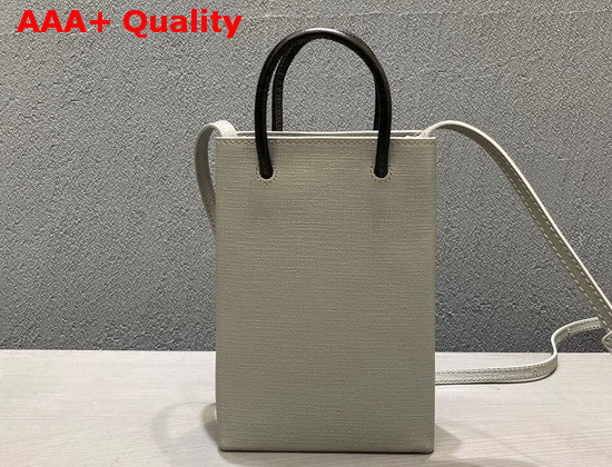 Balenciaga Shopping Phone Holder in Grey Squared Calfskin Replica