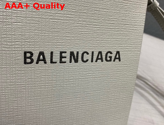 Balenciaga Shopping Phone Holder in Grey Squared Calfskin Replica