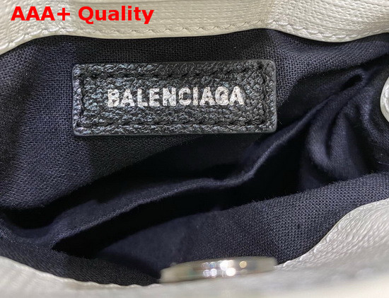 Balenciaga Shopping Phone Holder in White Squared Calfskin Replica