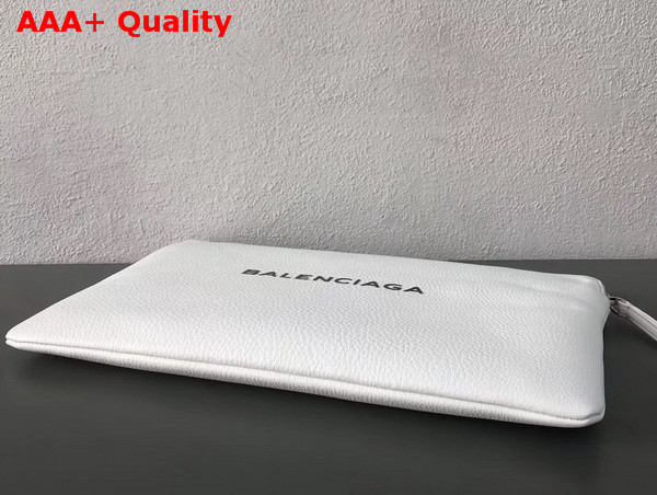 Balenciaga Shopping Pouch L in White Grained Calfskin Replica