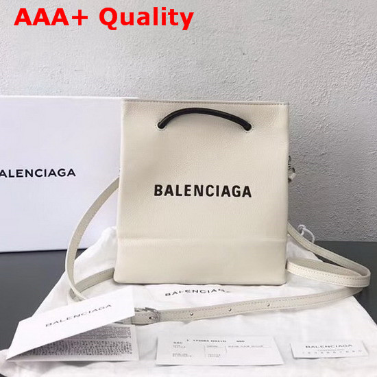 Balenciaga Shopping Tote XXS in White Calfskin Replica