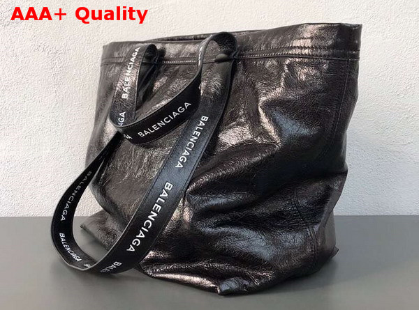 Balenciaga Small Ikea Tote in Black Lambskin Replica