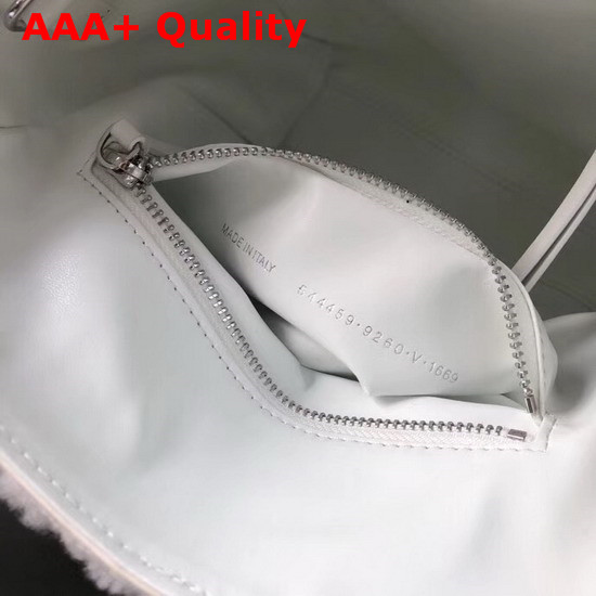 Balenciaga Small Tote Shearling White and Black Replica