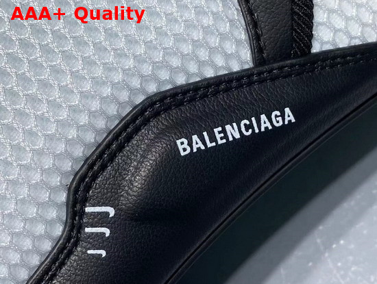 Balenciaga Sneakerhead Small Top Handle Bag in Black and White Mixed Fabric and Fake Leather Replica