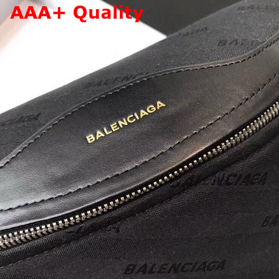 Balenciaga Souvenir Bag XS Black Canvas All Over Balenciaga Logo Jacquard Replica