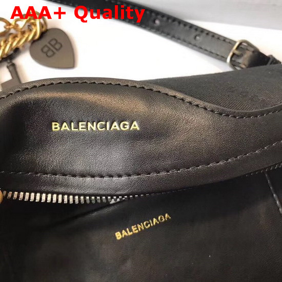 Balenciaga Souvenir Bag XS Black Canvas All Over Balenciaga Logo Jacquard Replica