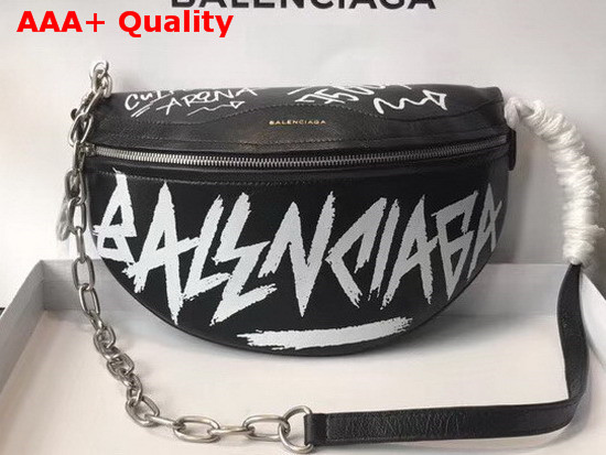 Balenciaga Souvenir Bag XS Graffiti Black Replica