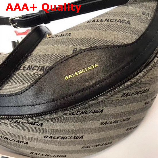 Balenciaga Souvenir Bag XS Souris Canvas All Over Balenciaga Logo Jacquard Replica