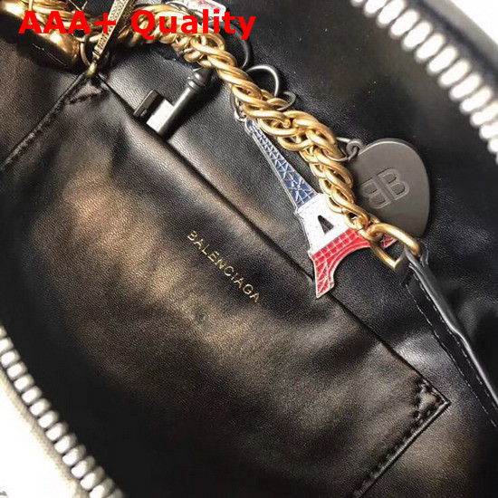 Balenciaga Souvenir Bag XS Souris Canvas All Over Balenciaga Logo Jacquard Replica