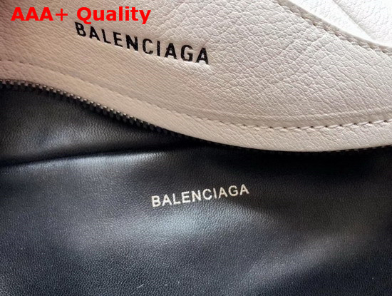 Balenciaga Souvenirs XS Belt Bag in White Balenciaga Embossed Shiny Leather Replica