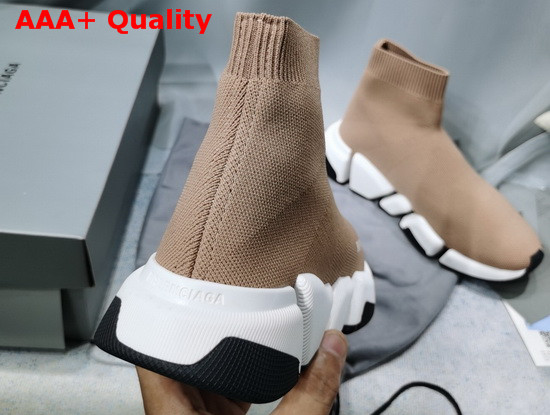 Balenciaga Speed 20 Sneaker in Beige Knit Replica