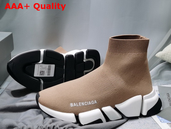 Balenciaga Speed 20 Sneaker in Beige Knit Replica