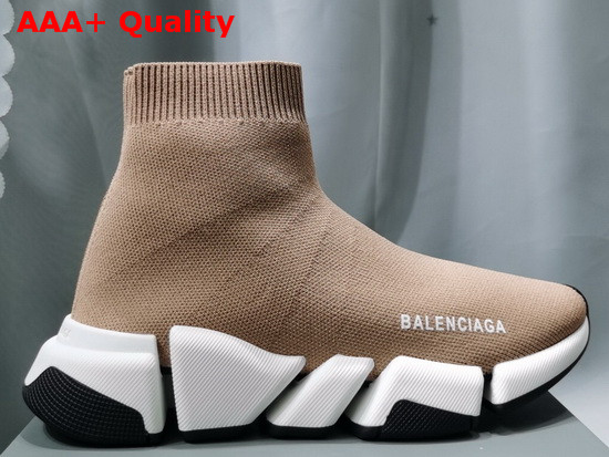 Balenciaga Speed 20 Sneaker in Beige Knit Replica