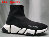 Balenciaga Speed 20 Sneaker in Black Knit White and Black Sole Replica