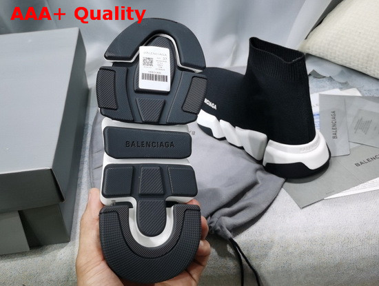 Balenciaga Speed 20 Sneaker in Black Knit White and Black Sole Replica