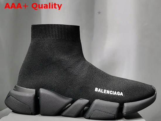 Balenciaga Speed 20 Sneaker in Black Knit and Black Sole Replica