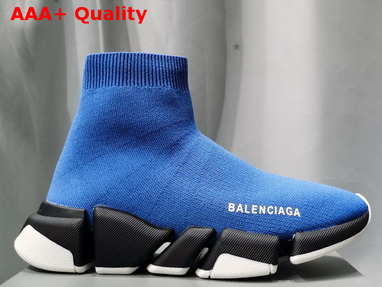 Balenciaga Speed 20 Sneaker in Blue Knit Replica