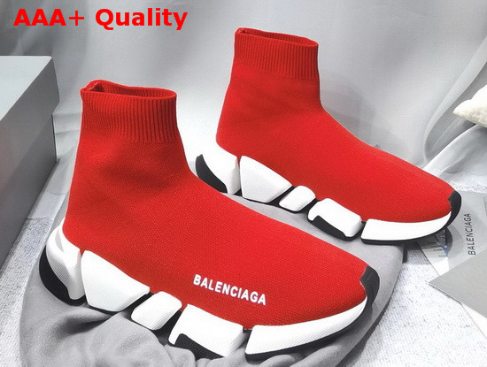 Balenciaga Speed 20 Sneaker in Red Knit Replica