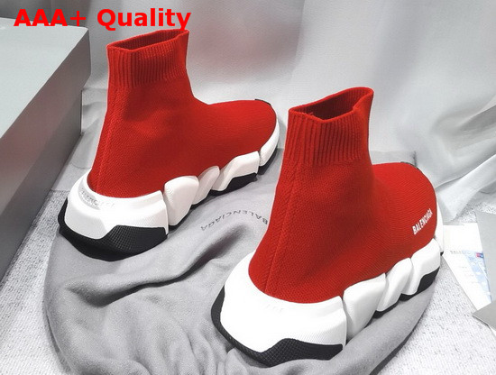 Balenciaga Speed 20 Sneaker in Red Knit Replica