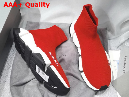 Balenciaga Speed 20 Sneaker in Red Knit Replica