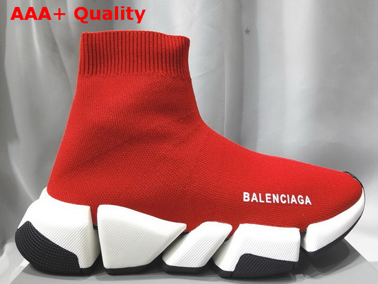 Balenciaga Speed 20 Sneaker in Red Knit Replica